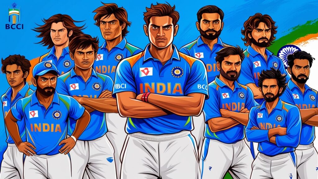 India Cricket Team illustration